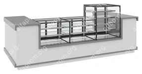 Витрина кондитерская Carboma KC71-130 VV 0,9-1 Built-In COSMO закрытая