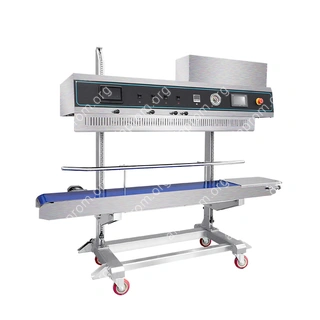 Вертикальный конвейерный запайщик FRP-1120LH (SS) (нерж.,каплеструйный принтер,откачка/наполн. возд)